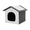 millybo Dog Cave Bed and House, S–XXXL, Koleinen/Oxford, R3 (52 × 46 cm), Light Gray view 1
