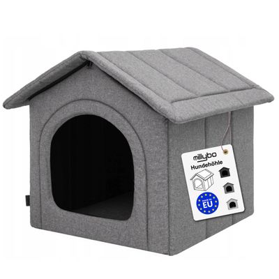 millybo Dog Den, Dog Bed, Dog House, Kennel, S–XXXL, Koleinen, Multiple Colors