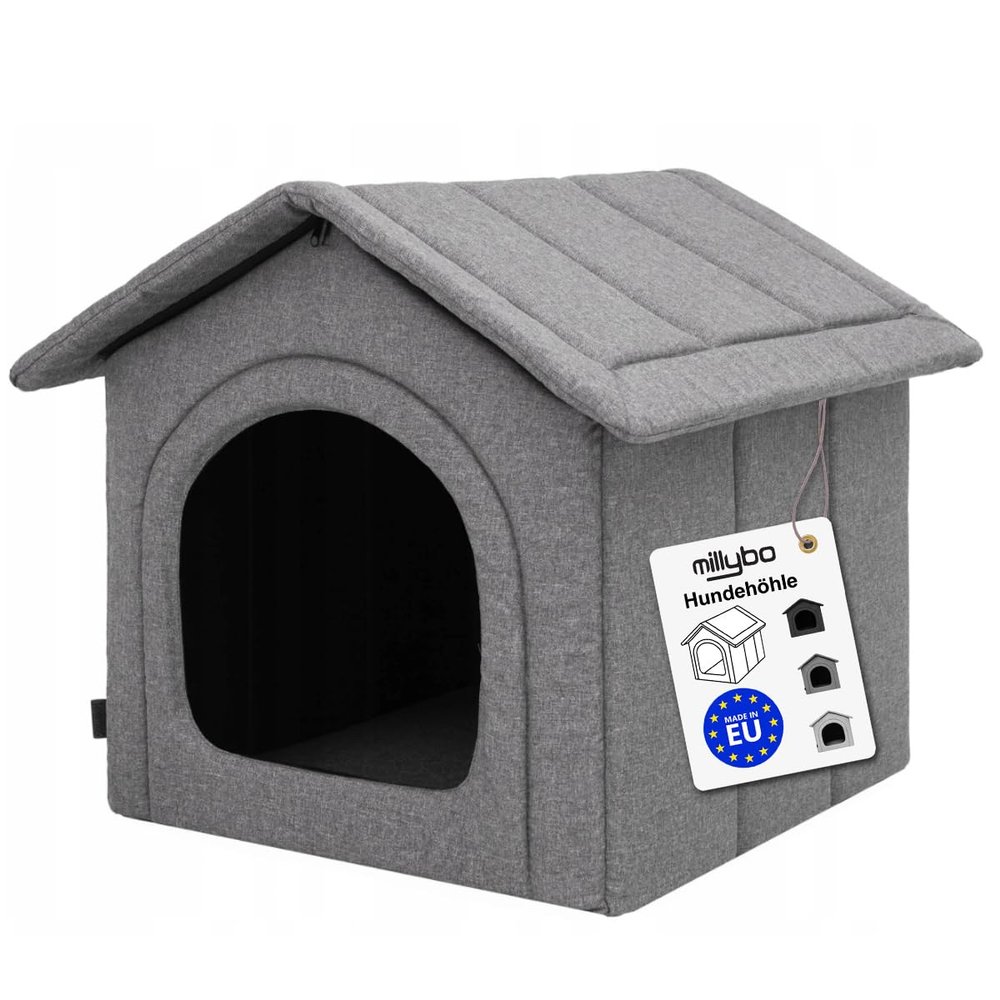 millybo Dog Den, Dog Bed, Dog House, Kennel, S–XXXL, Koleinen, Multiple Colors