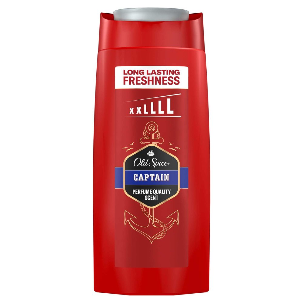 Old Spice Captain 3-in-1 Shower Gel & Shampoo for Men, 675 ml
