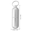 Silver Aluminum Keychain Pill Box for Macala Hydration Capsules and Vitamin E Tablets view 2