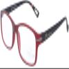 Montana Eyewear MR76B Plastic Reading Glasses in Red, +3.00 dpt view 1