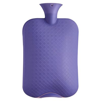 BcofoA Large Hot Water Bottle, Natural Rubber, 3 L, Purple