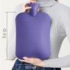BcofoA Large Hot Water Bottle, Natural Rubber, 3 L, Purple view 2