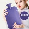 BcofoA Large Hot Water Bottle, Natural Rubber, 3 L, Purple view 3