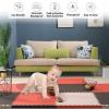 JLCP Kids EVA Foam Play Mat, 50 x 50 cm, 1.6 cm Thick, Interlocking Puzzle Tiles, White + Gray, 4-Pack view 2
