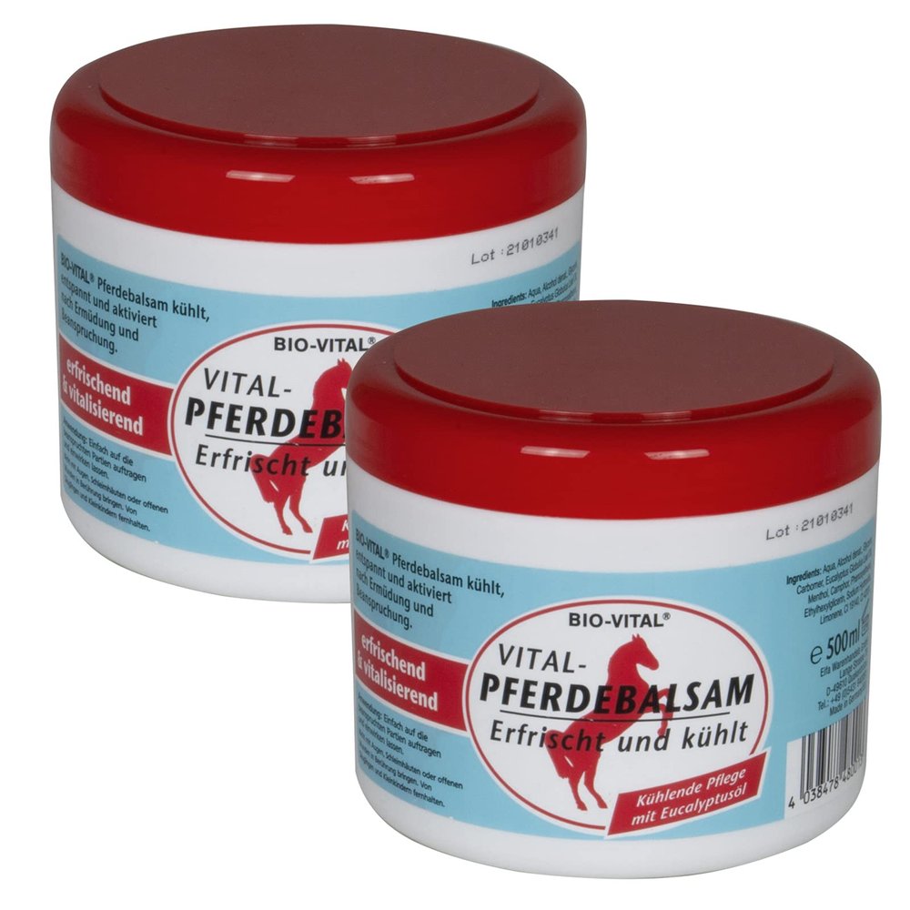 Trendyshop365 Horse Balm Cooling Gel 500 ml with Eucalyptus Oil (2 Jars)