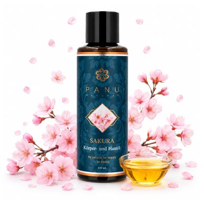 PANU Sakura Massage Oil - Body Oil for Silky Soft Skin