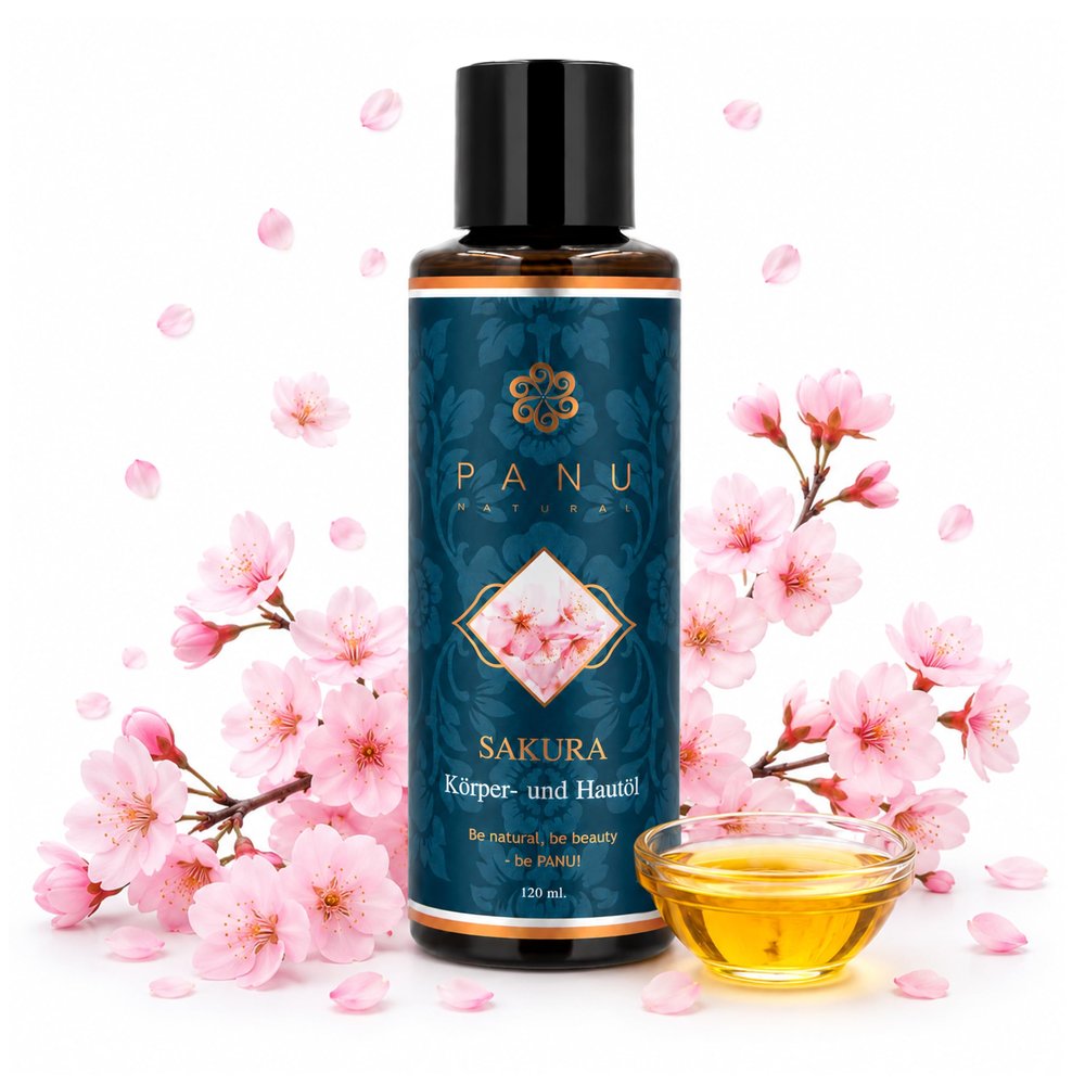 PANU Sakura Massage Oil - Body Oil for Silky Soft Skin