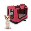 Mobiclinic Bal Dog Carrier, Size S, Foldable, Breathable, Red, Supports up to 8 kg, 50 x 34 x 36 cm view 1