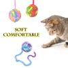 Andiker 3-Pack Cat Toy Wool Balls with Bell and String view 2