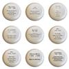 Biodegradable Cream-White Urn with Gold Rim, Personalized Motif and Text view 3