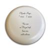 Biodegradable Cream-White Urn with Gold Rim, Personalized Motif and Text view 4