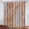 TTBBBB 3D-Printed Blackout Curtain, Golden-Pink Art, W 280 x H 240 cm, Boy and Girl, Thermal Curtain view 1