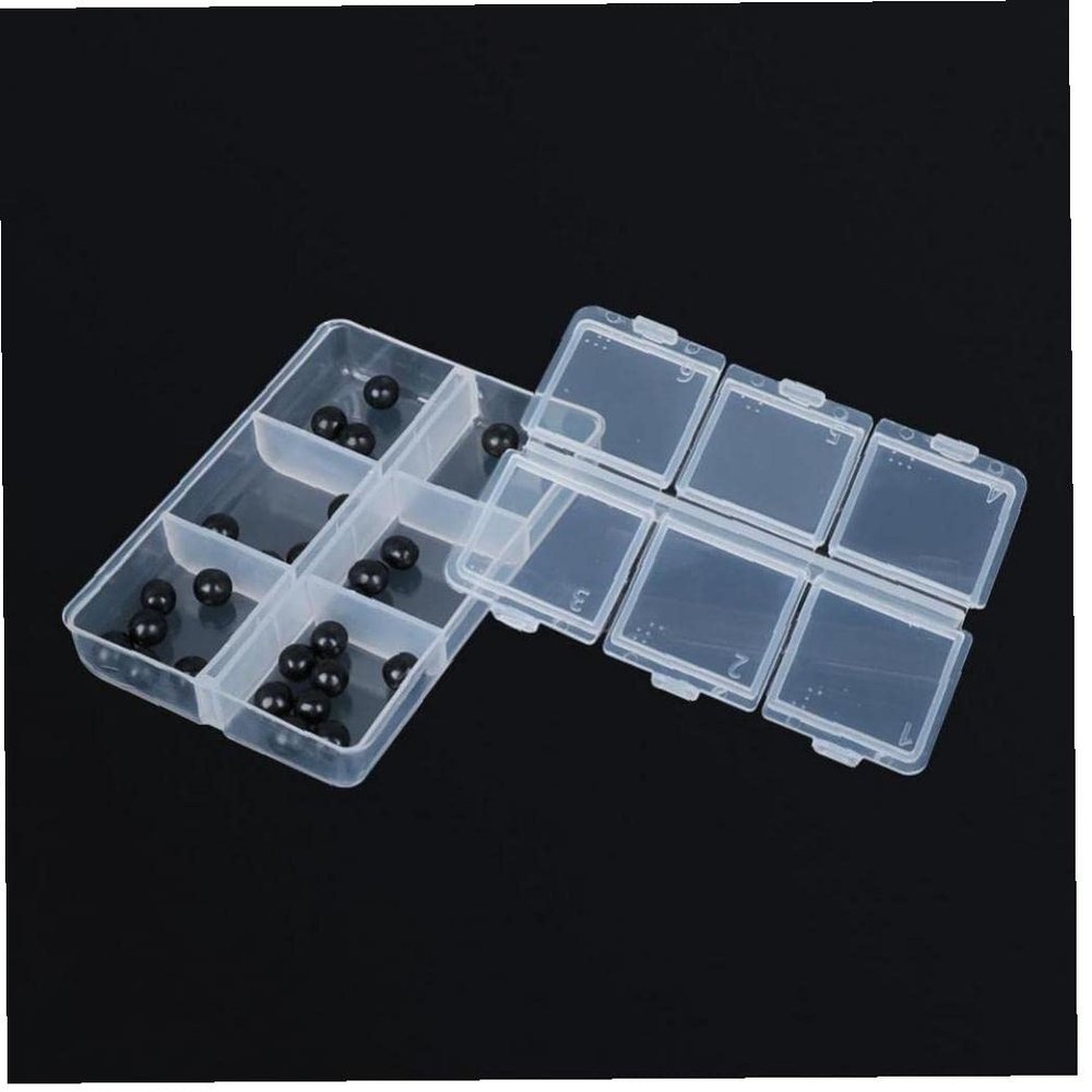 TOSSPER Pill Organizer, Transparent Plastic Medicine Box, Tablet Dispenser Storage Case, Portable Travel Box for Vitamins, Fish Oil and Medicine