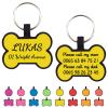 Uiopa 2pcs Personalized Pet ID Tags - Bone/Round view 1