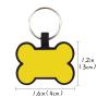 Uiopa 2pcs Personalized Pet ID Tags - Bone/Round view 2
