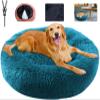 Fluffy Washable Round Dog Bed with Plush Pet Cushion view 1