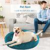 Fluffy Washable Round Dog Bed with Plush Pet Cushion view 2