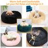 Fluffy Washable Round Dog Bed with Plush Pet Cushion view 3