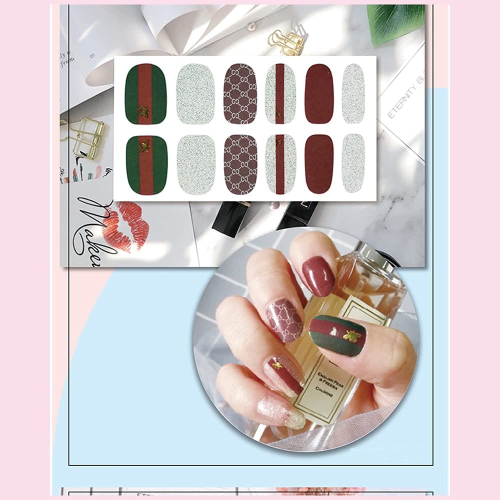 Xushiwanju DIY Short Full-Coverage Artificial Nail Stickers (STYLE3)