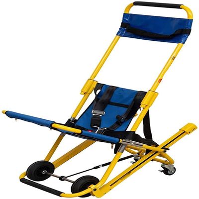 ksamwjf Folding Evacuation Stair Chair, 4-Wheel Medical Transport Chair, 350 lb, Quick Release