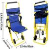 ksamwjf Folding Evacuation Stair Chair, 4-Wheel Medical Transport Chair, 350 lb, Quick Release view 2