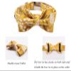 Lionet Paws Dog Collar with Bow Tie, Durable Comfortable Cotton Collar with Metal Clip Buckle, 40–60 cm Neck view 3
