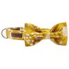 Lionet Paws Dog Collar with Bow Tie, Durable Comfortable Cotton Collar with Metal Clip Buckle, 40–60 cm Neck view 4