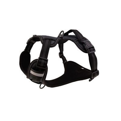 Floxik Gray Dog Harness, L | No-Pull Reflective & Padded Chest Harness with Handle for Medium and Large Dogs | Also Suitable for Puppies
