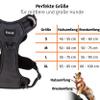 Floxik Gray Dog Harness, L | No-Pull Reflective & Padded Chest Harness with Handle for Medium and Large Dogs | Also Suitable for Puppies view 3