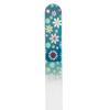 Double-Sided Glass Nail File, Etched Tempered Glass, Light Blue Flowers view 3