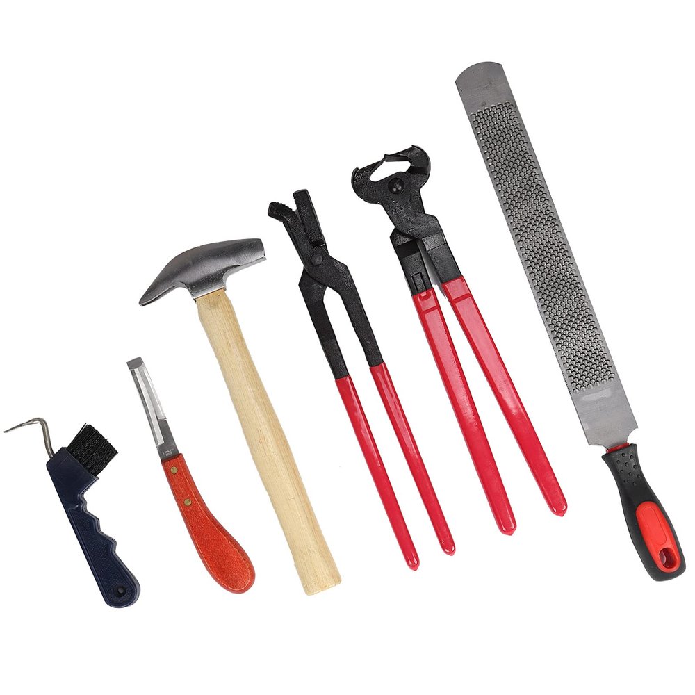 Entatial Farrier Nippers, Horse Hoof Trimming Tool with Horseshoe Tongs