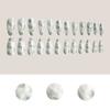Xushiwanju Short Artificial Nails with Marble and Leopard Print Design, 24 Pieces view 1
