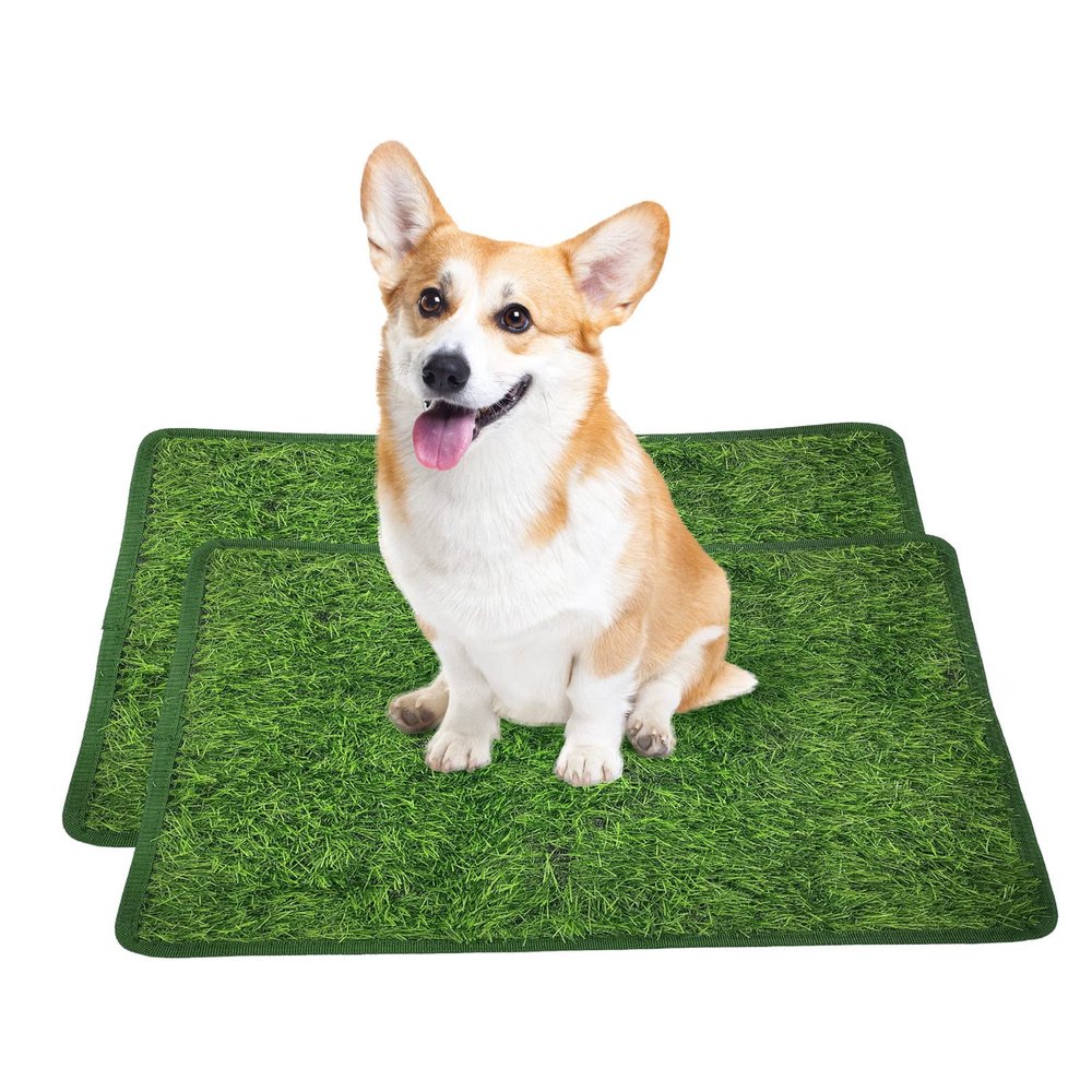 Yumech 2Pcs Artificial Pet Pee Grass Mat