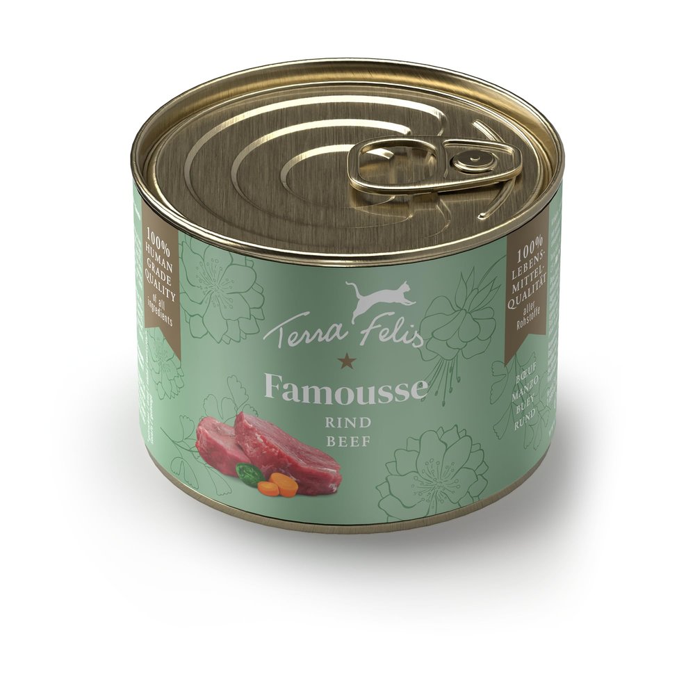 Terra Felis Beef, Famousse Wet Cat Food, 200 g