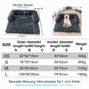 LUOWAN Fluffy Washable Dog Bed, Super Soft Warm Pet Sofa, XS, Dark Gray-RA view 2
