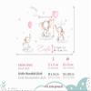 Little Deco Elephant Wall Decal with Custom Name | 90 x 54 cm (W x H) | Nursery Wall Sticker DL710 view 3