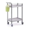 GHCXY Movable Cart, Spa Salon Beauty Rolling Cart with Wheels, Service Cart Shelf with Handles, Beige, 2 Tiers view 1
