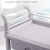 GHCXY Movable Cart, Spa Salon Beauty Rolling Cart with Wheels, Service Cart Shelf with Handles, Beige, 2 Tiers view 3