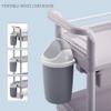 GHCXY Movable Cart, Spa Salon Beauty Rolling Cart with Wheels, Service Cart Shelf with Handles, Beige, 2 Tiers view 4