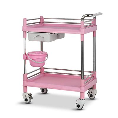 GHCXY Mobile Beauty Salon Cart with Drawers, Pink, XL 73 × 53 × 90 cm
