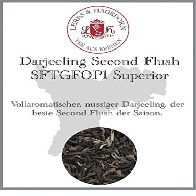 Lerbs & Hagedorn Darjeeling Second Flush SFTGFOP1 Superior | Full-Aromatic, Nutty, 250 g (approx. 20 liters)