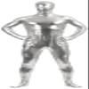 Aniler Unisex Metallic Shiny Zipper Zentai Stretch Costume, Cosplay Full Body (X-Large, Silver) view 2