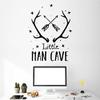 NSRJDSYT Arrows Wall Decal, Little Man Cave Lettering, Door/Window Vinyl Sticker, Kids' Bedroom and Nursery Decor, 56 x 74 cm view 1