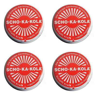 Dark Chocolate Scho-Ka-Kola, 4-Pack (4 x 100 g Cans)