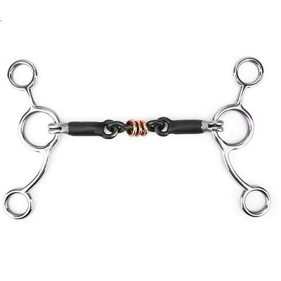 tooloflife Copper Roller Dutch Snaffle Bit, Stainless Steel, 135 mm