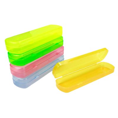 Xiaoyztan Portable Transparent Toothbrush Travel Cases, Multicolor, 5-Pack