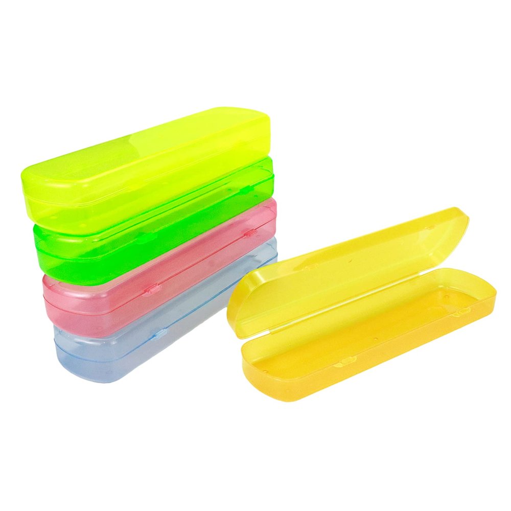 Xiaoyztan Portable Transparent Toothbrush Travel Cases, Multicolor, 5-Pack