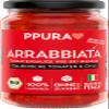 PPURA Organic Arrabbiata Tomato Sauce with Chili, Vegan, No Added Sugar, 340 g Jar view 1
